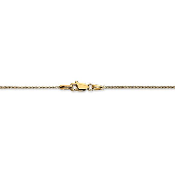 0.7mm 14k Yellow Gold Solid Parisian Wheat Chain Necklace, 18 Inch - Picture 4 of 8